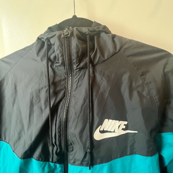 Nike Tracksuit Windbreaker Top Black Blue Neon Men’s XL - Picture 3 of 8